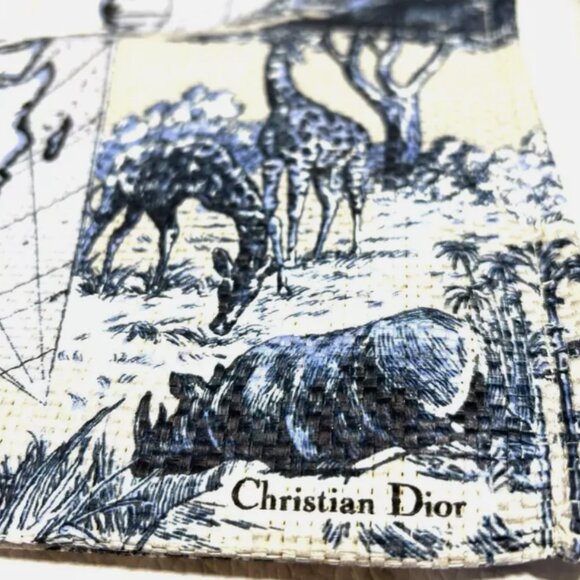Dior "All Around The World" Straw Tote - Picture 2 of 5